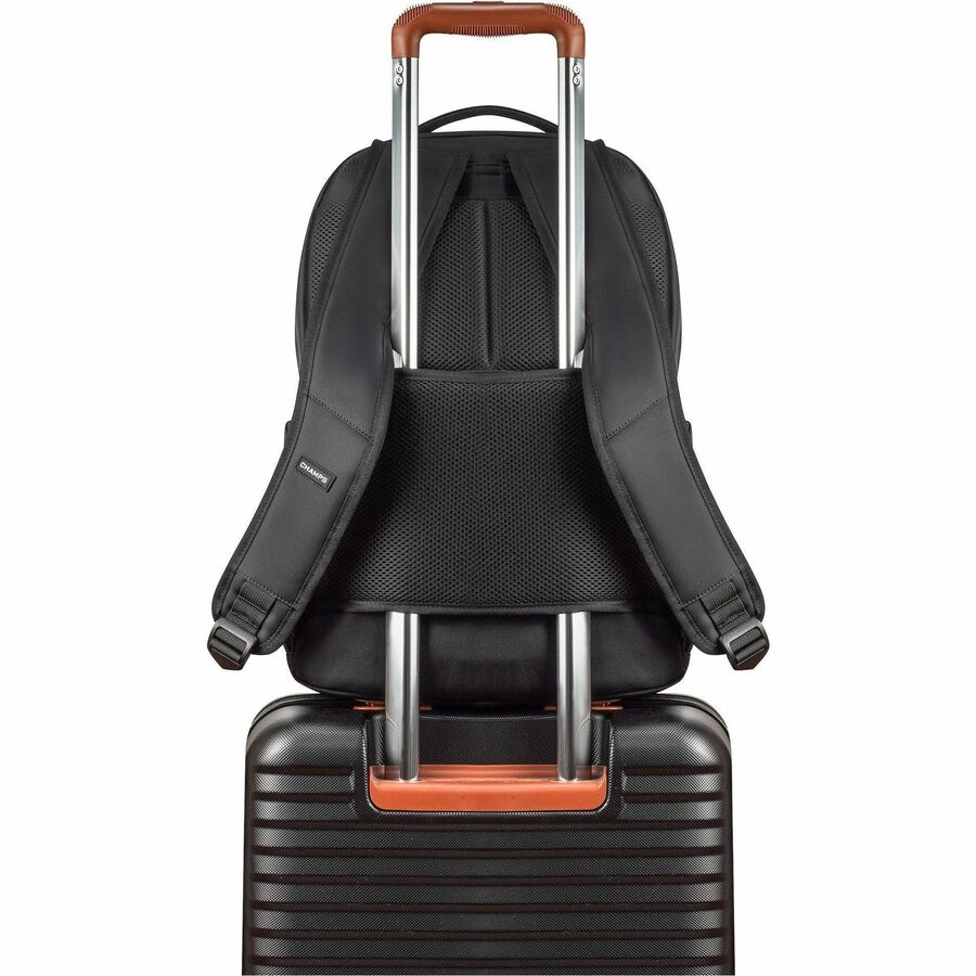 Alternate-Image3 Image for Champs Onyx Carrying Case (Backpack) for 11" to 15.6" Notebook - Black