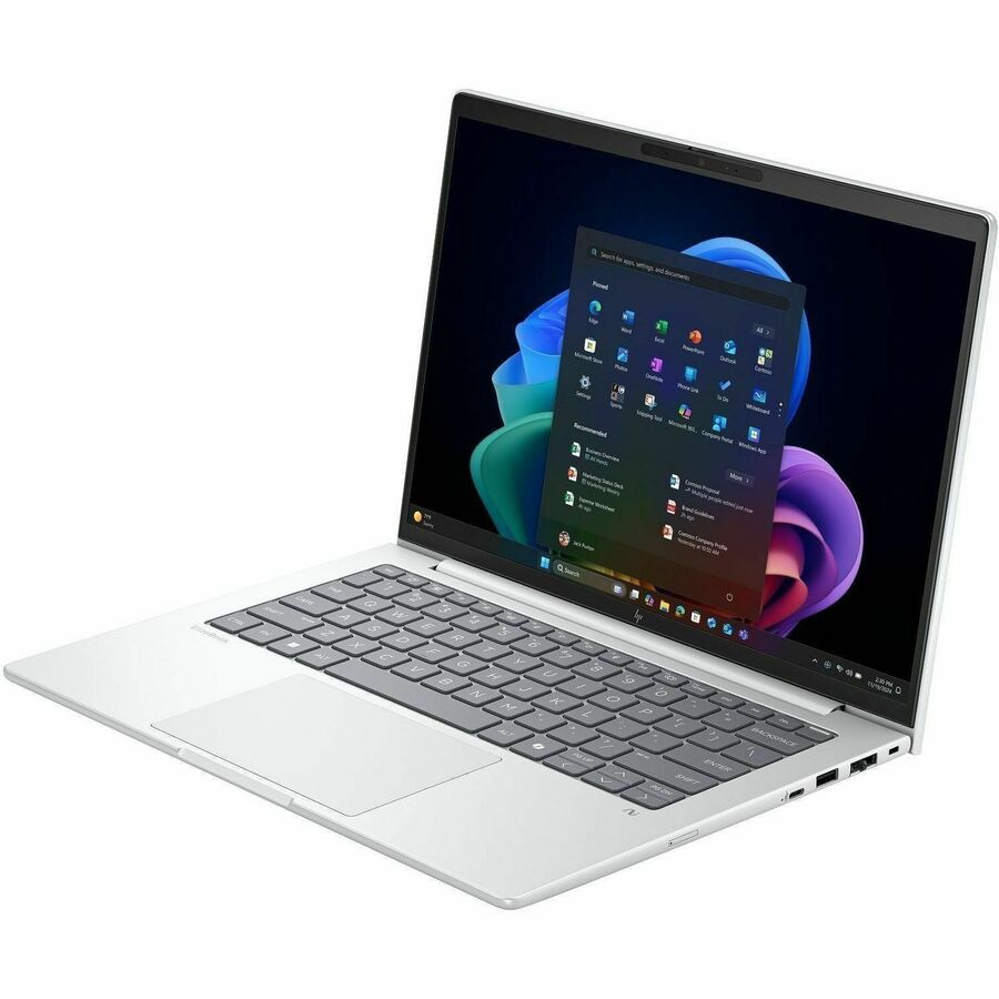 Alternate-Image2 Image for HP EliteBook 8 G1i 14" Touchscreen Notebook - WUXGA - 60 Hz - Intel Core Ultra 5 236V - vPro Technology - 16 GB - 512 GB SSD - English Keyboard - Glacier Silver Aluminum