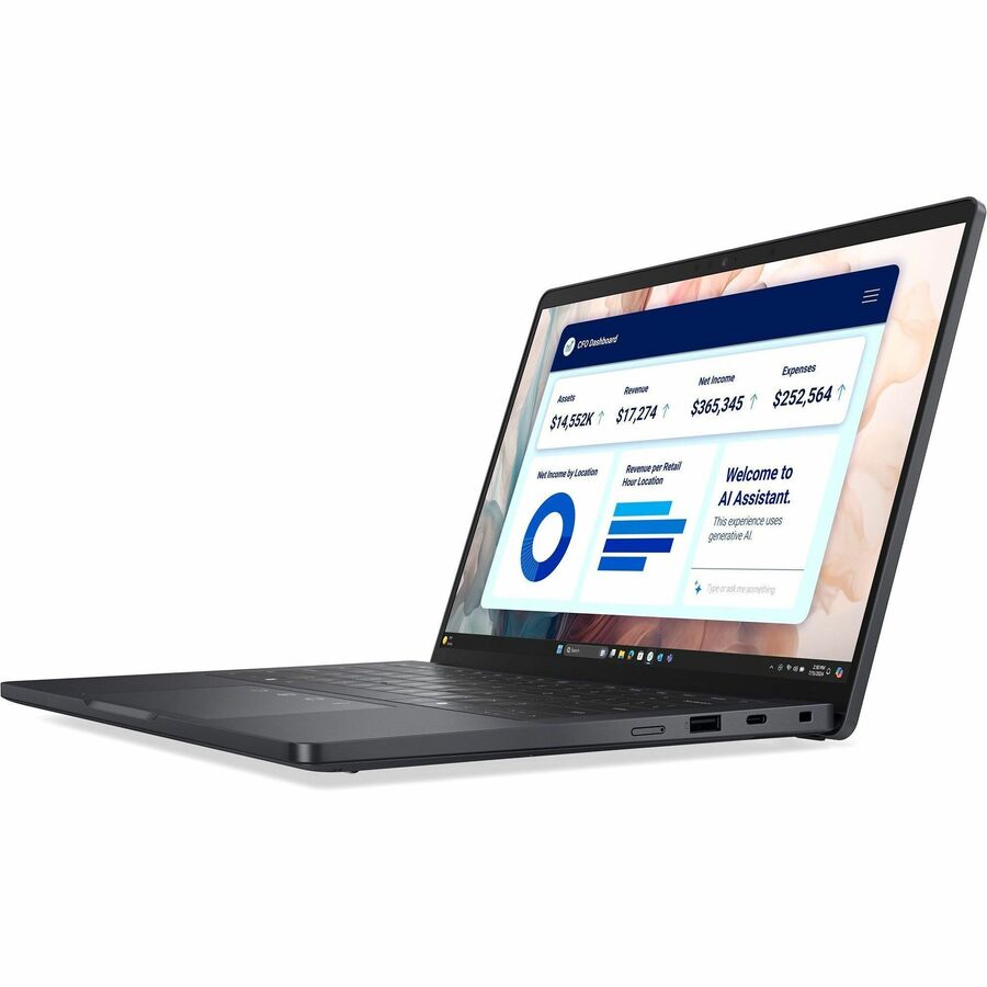 Left Image for Dell Pro 13 Premium PA13250 13.3" Copilot+ PC Notebook - Full HD Plus - 60 Hz - Intel Core Ultra 7 266V - vPro Technology - 16 GB - 512 GB SSD - English (US) Keyboard - Magnetite
