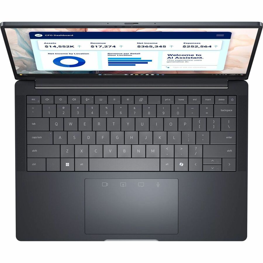 Alternate-Image4 Image for Dell Pro 14 Premium PA14250 14" Copilot+ PC Notebook - Full HD Plus - 60 Hz - Intel Core Ultra 7 266V - vPro Technology - 16 GB - 512 GB SSD - English (US) Keyboard - Magnetite