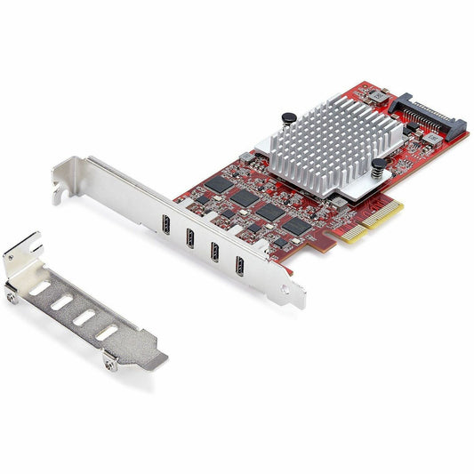 Main Image for StarTech.com 4-Port USB Type-C PCIe Card, USB 3.2 10Gbps, USB-C PCI Express Expansion Card, 4x Independent USB Controllers, TAA-Compliant