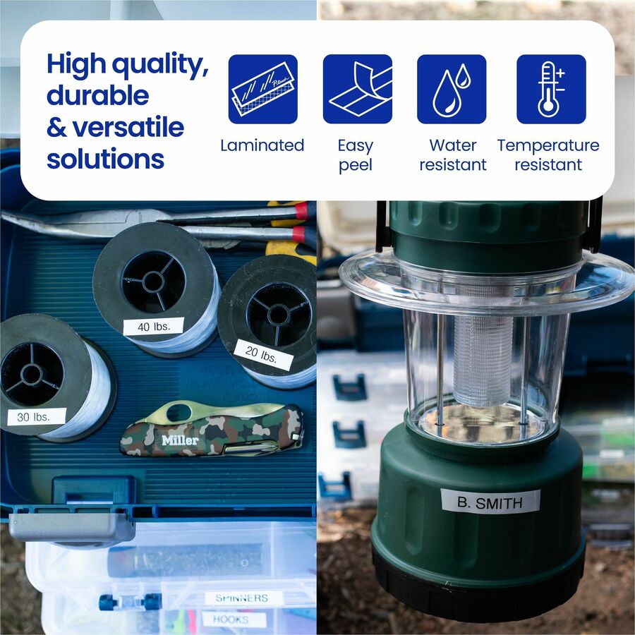 Alternate-Image3 Image for Brother Genuine P-touch TZeS631 BK on YL Label Tape, Strong Adhesive Lam., 12mmX8m