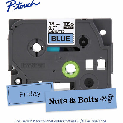 Alternate-Image1 Image for Brother Genuine P-touch TZe541 BK on BK Label Tape, Laminated, 18mmX8m