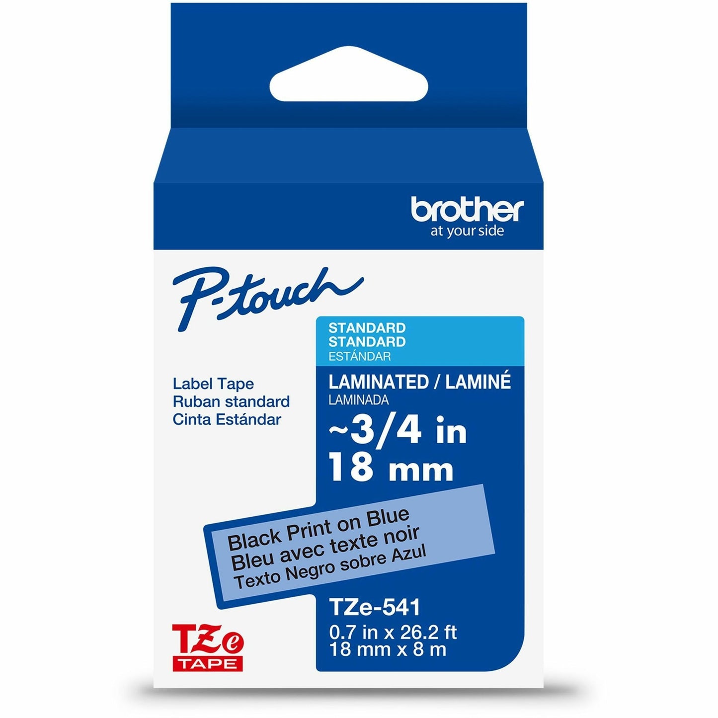 Main Image for Brother Genuine P-touch TZe541 BK on BK Label Tape, Laminated, 18mmX8m