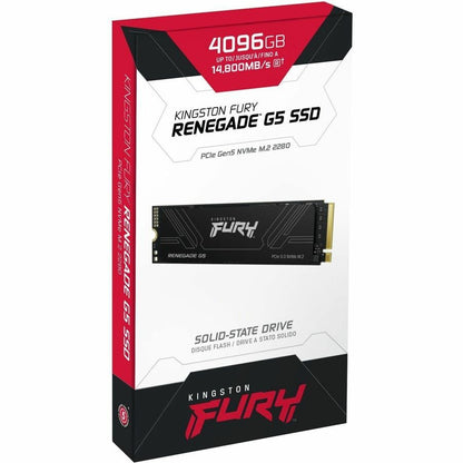Alternate-Image3 Image for Kingston FURY Renegade G5 4 TB Solid State Drive - M.2 2280 Internal - PCI Express NVMe (PCI Express NVMe 5.0 x4)