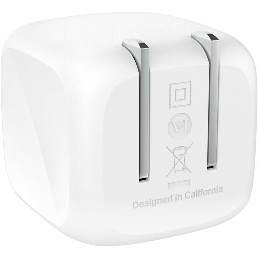 Alternate-Image2 Image for Belkin 45W Portable Cubic USB-C Wall Charger w/ USB-C Cable - 1xUSB-C - Foldable Prongs - Fast Charge - Power Adapter - White
