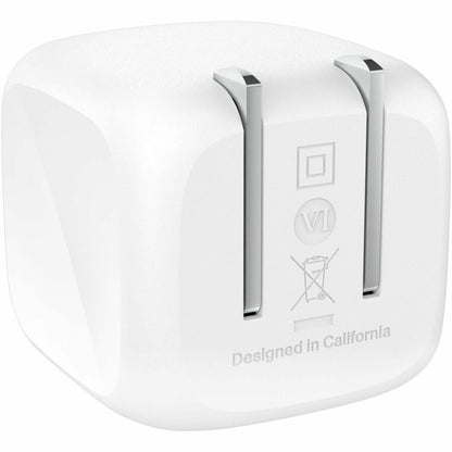 Alternate-Image2 Image for Belkin 45W Portable Cubic USB-C Wall Charger w/ USB-C Cable - 1xUSB-C - Foldable Prongs - Fast Charge - Power Adapter - White