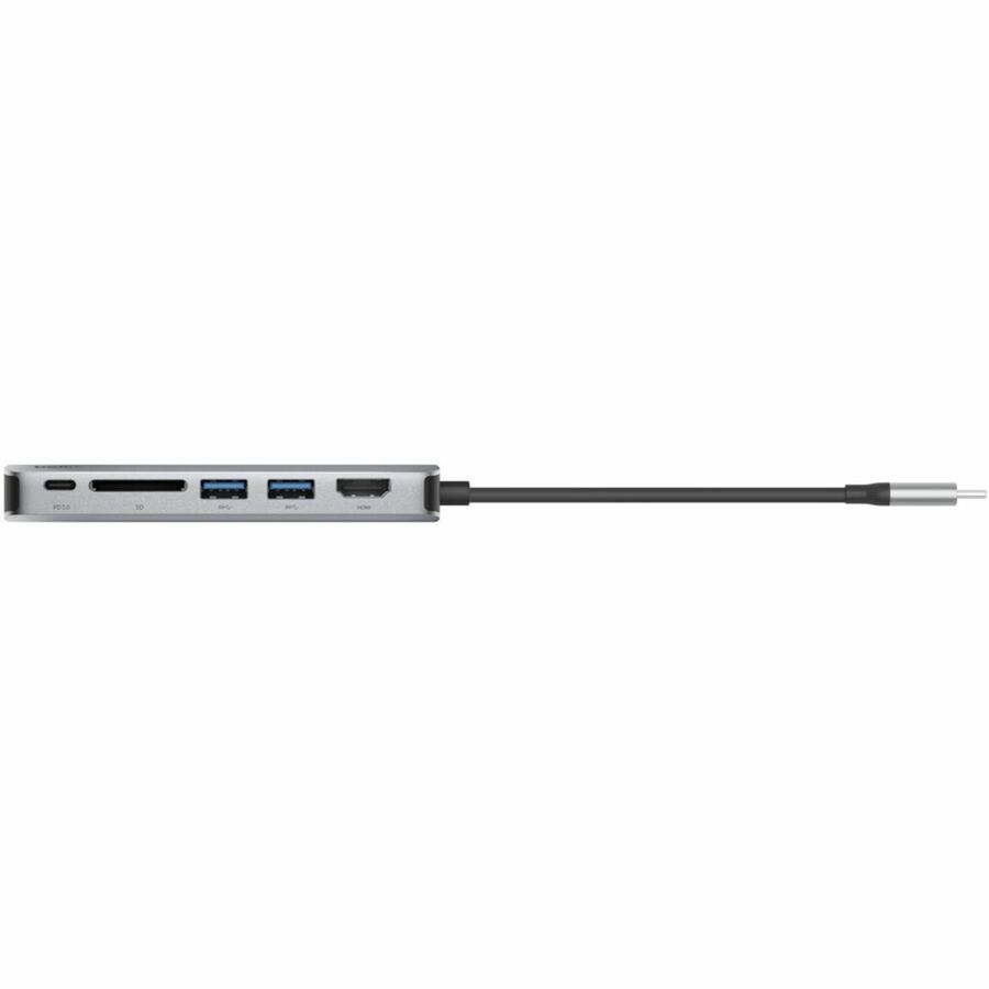 Alternate-Image4 Image for Belkin 6-Port USB-C Hub - USB-C to 2xUSB-A, 1xUSB-C, 1xEthernet, 1x8K HDMI, 1xSD Reader - Docking Station - Grey