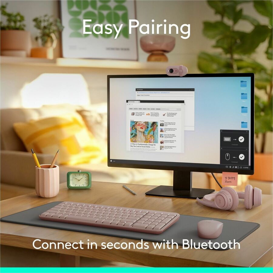 Alternate-Image1 Image for Logitech MK250 Bluetooth Wireless Mouse and Keyboard Combo: Fast & Easy Connectivity, Compact Wireless Keyboard, Ambidextrous Mouse (Graphite)