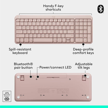 Alternate-Image7 Image for Logitech MK250 Bluetooth Wireless Mouse and Keyboard Combo: Fast & Easy Connectivity, Compact Wireless Keyboard, Ambidextrous Mouse (Graphite)