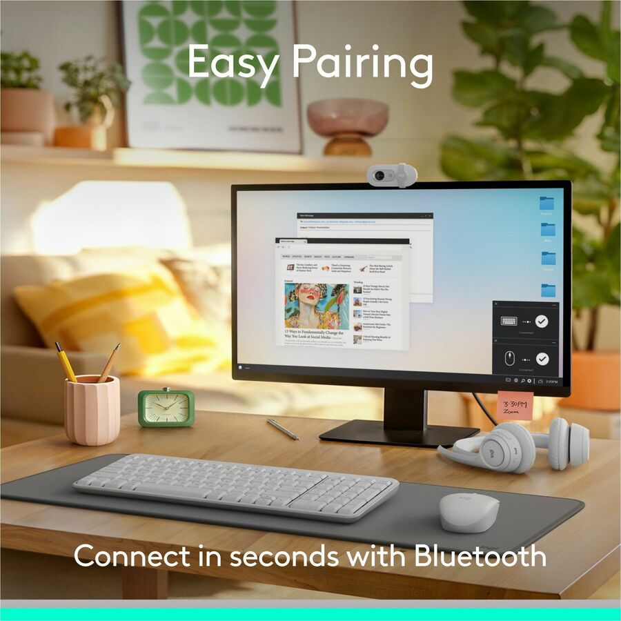 Alternate-Image1 Image for Logitech MK250 Bluetooth Wireless Mouse and Keyboard Combo: Fast & Easy Connectivity, Compact Wireless Keyboard, Ambidextrous Mouse (Graphite)