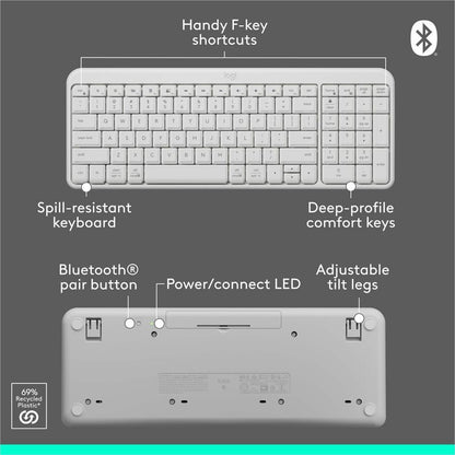 Alternate-Image7 Image for Logitech MK250 Bluetooth Wireless Mouse and Keyboard Combo: Fast & Easy Connectivity, Compact Wireless Keyboard, Ambidextrous Mouse (Graphite)