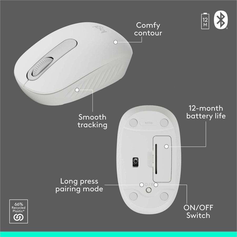 Alternate-Image6 Image for Logitech MK250 Bluetooth Wireless Mouse and Keyboard Combo: Fast & Easy Connectivity, Compact Wireless Keyboard, Ambidextrous Mouse (Graphite)