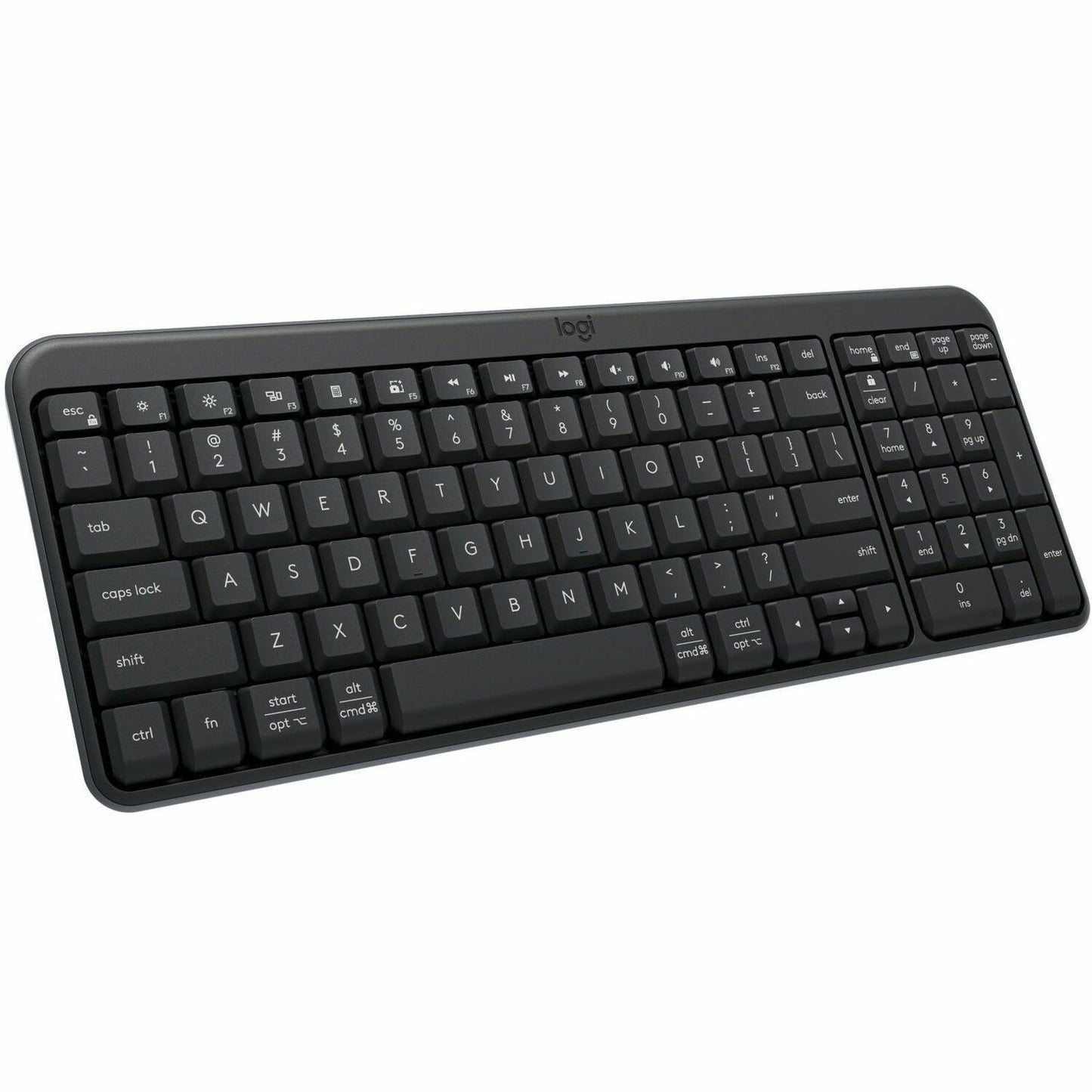 Main Image for Logitech K250 Bluetooth Keyboard with Numpad, Easy Connectivity, Compact Wireless Keyboard made with Recycled Plastic, Spill-Resistant, comfortable Keys (Graphite)
