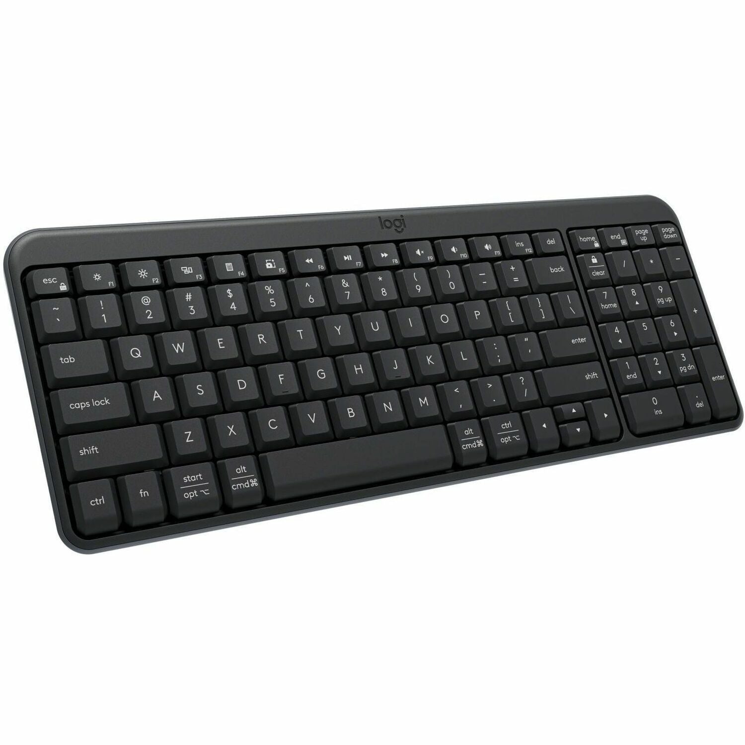 Main Image for Logitech K250 Bluetooth Keyboard with Numpad, Easy Connectivity, Compact Wireless Keyboard made with Recycled Plastic, Spill-Resistant, comfortable Keys (Graphite)