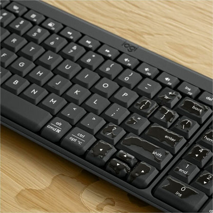Alternate-Image9 Image for Logitech K250 Bluetooth Keyboard with Numpad, Easy Connectivity, Compact Wireless Keyboard made with Recycled Plastic, Spill-Resistant, comfortable Keys (Graphite)