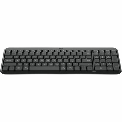 Front Image for Logitech K250 Bluetooth Keyboard with Numpad, Easy Connectivity, Compact Wireless Keyboard made with Recycled Plastic, Spill-Resistant, comfortable Keys (Graphite)