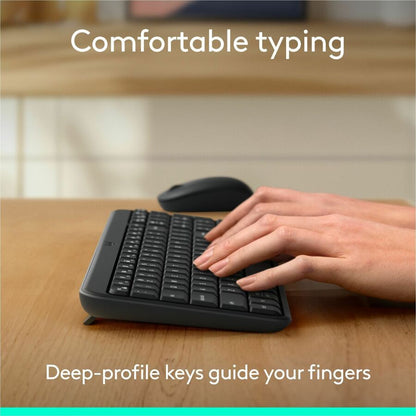 Alternate-Image3 Image for Logitech K250 Bluetooth Keyboard with Numpad, Easy Connectivity, Compact Wireless Keyboard made with Recycled Plastic, Spill-Resistant, comfortable Keys (Graphite)