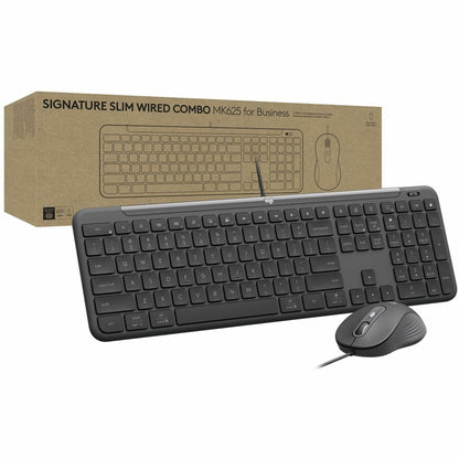 Main Image for Logitech Signature Slim Wired Combo MK625 for Business, Optical Wired Mouse, Full-Size Keyboard, Plug-and-Play, Graphite
