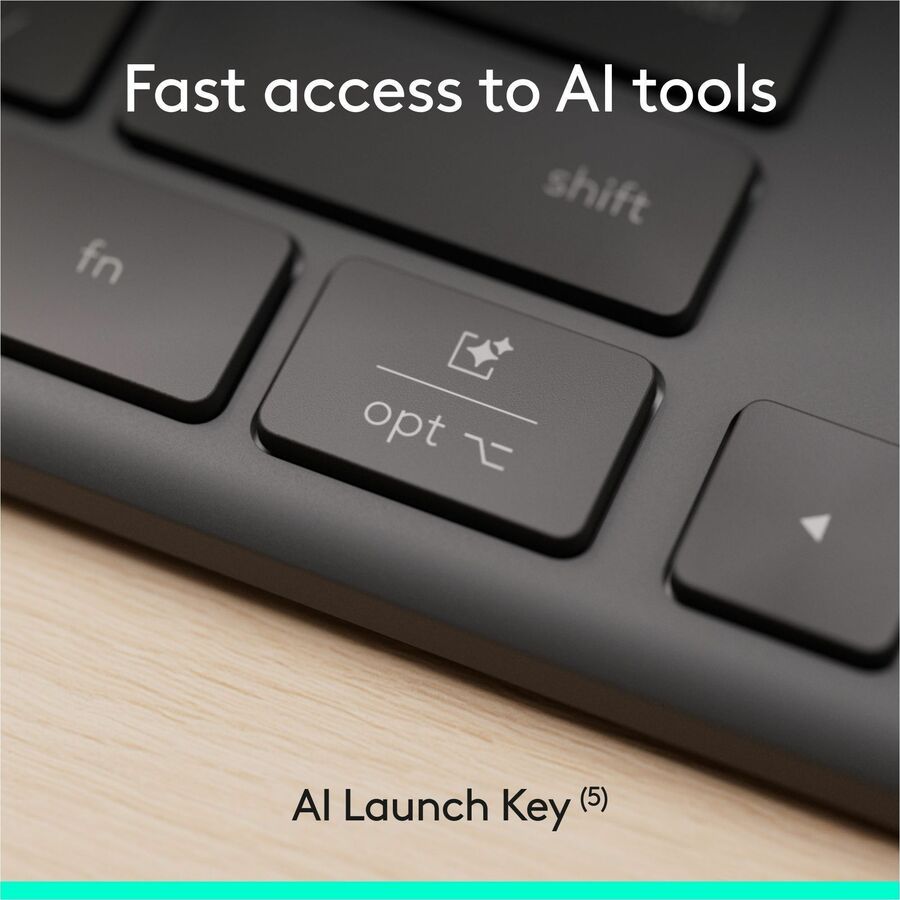 Alternate-Image3 Image for Logitech Signature Slim Wired K620 for Business, Full-Size Keyboard, USB-C Plug-and-Play, scissor keys, Graphite