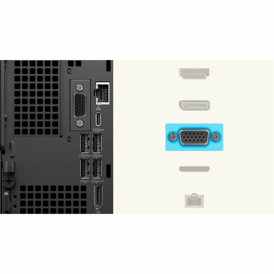 Alternate-Image3 Image for Dell Pro Max FCM2250 Desktop Computer - Intel Core Ultra 5 235 - 16 GB - 512 GB SSD - Micro PC - Black