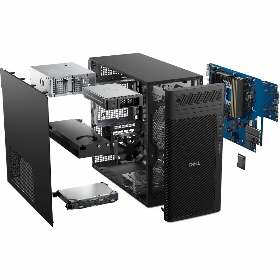 Alternate-Image1 Image for Dell Pro Max FCT2250 Desktop Computer - Intel Core Ultra 7 265 - vPro Technology - 16 GB - 512 GB SSD - Tower - Black