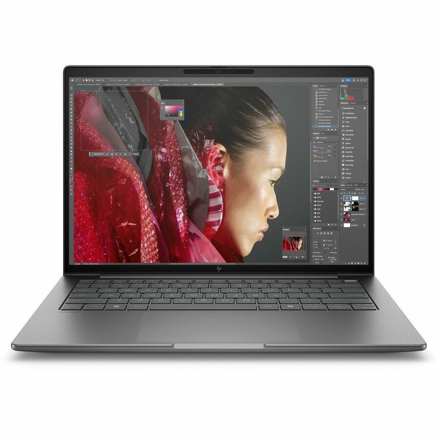 Front Image for HP ZBook 8 G1i 14" Mobile Workstation - WUXGA - 60 Hz - Intel Core Ultra 7 255H - 16 GB - 512 GB SSD - English Keyboard - Meteor Silver