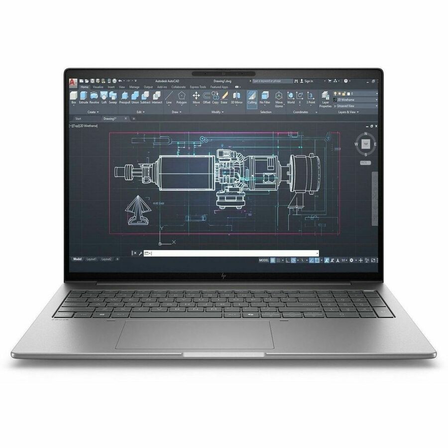 Front Image for HP ZBook 8 G1i 16" Mobile Workstation - WQXGA - 120 Hz - Intel Core Ultra 9 285H - vPro Technology - 64 GB - 1 TB SSD - English Keyboard - Meteor Silver