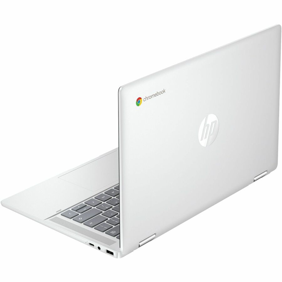 Top Image for HP Chromebook x360 14b-cd0000 14b-cd0601ds 14" Touchscreen Convertible 2 in 1 Chromebook - HD - Intel N-Series N100 - 4 GB - 128 GB Flash Memory - Glacier Silver