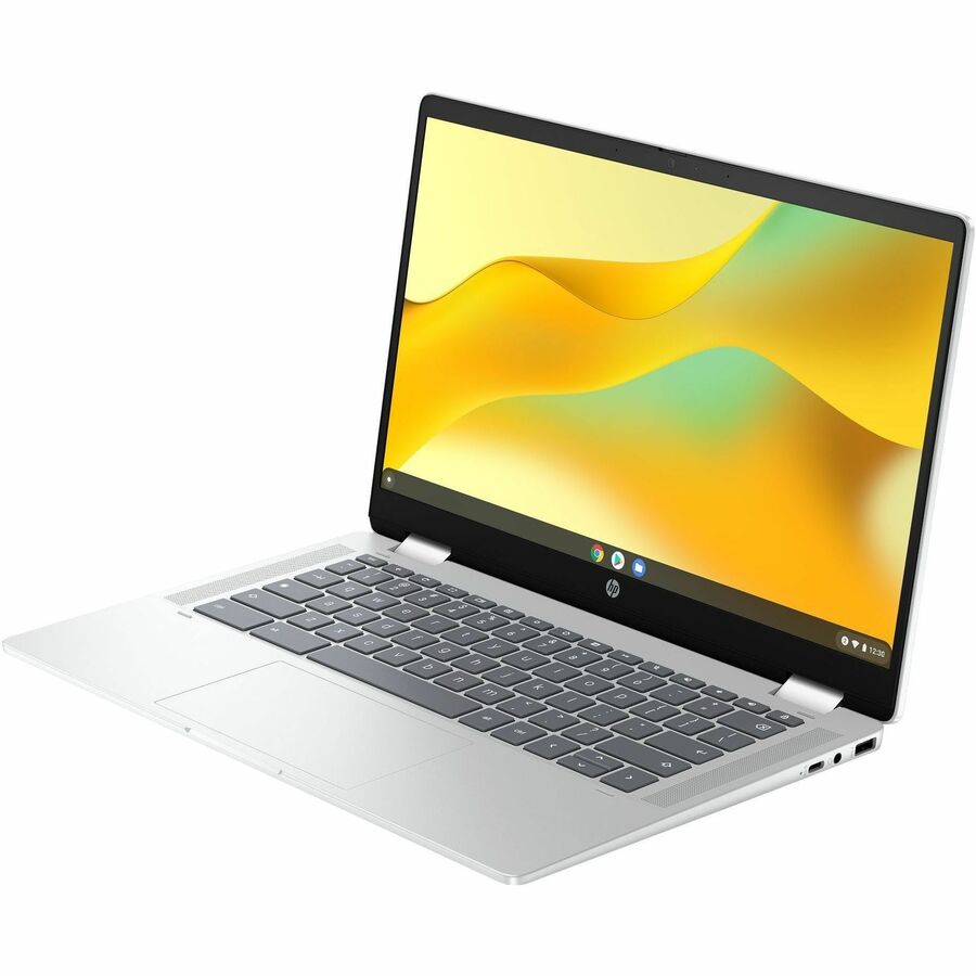 Alternate-Image1 Image for HP Chromebook x360 14b-cd0000 14b-cd0601ds 14" Touchscreen Convertible 2 in 1 Chromebook - HD - Intel N-Series N100 - 4 GB - 128 GB Flash Memory - Glacier Silver