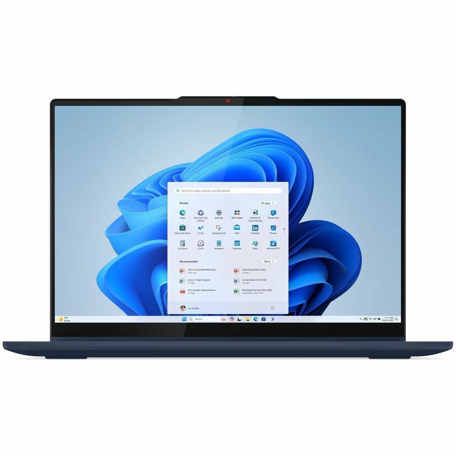 Front Image for Lenovo IdeaPad 5 16IAL10 83KS001MUS 16" Touchscreen Convertible 2 in 1 Notebook - WUXGA - 60 Hz - Intel Core Ultra 7 255U - 16 GB - 512 GB SSD - English (US) Keyboard - Cosmic Blue