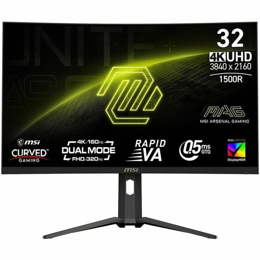 Main Image for MSI MAG 321CUPDF 31.5 inch VA UHD Display 320Hz AdaptiveSync Curved Gaming Monitor