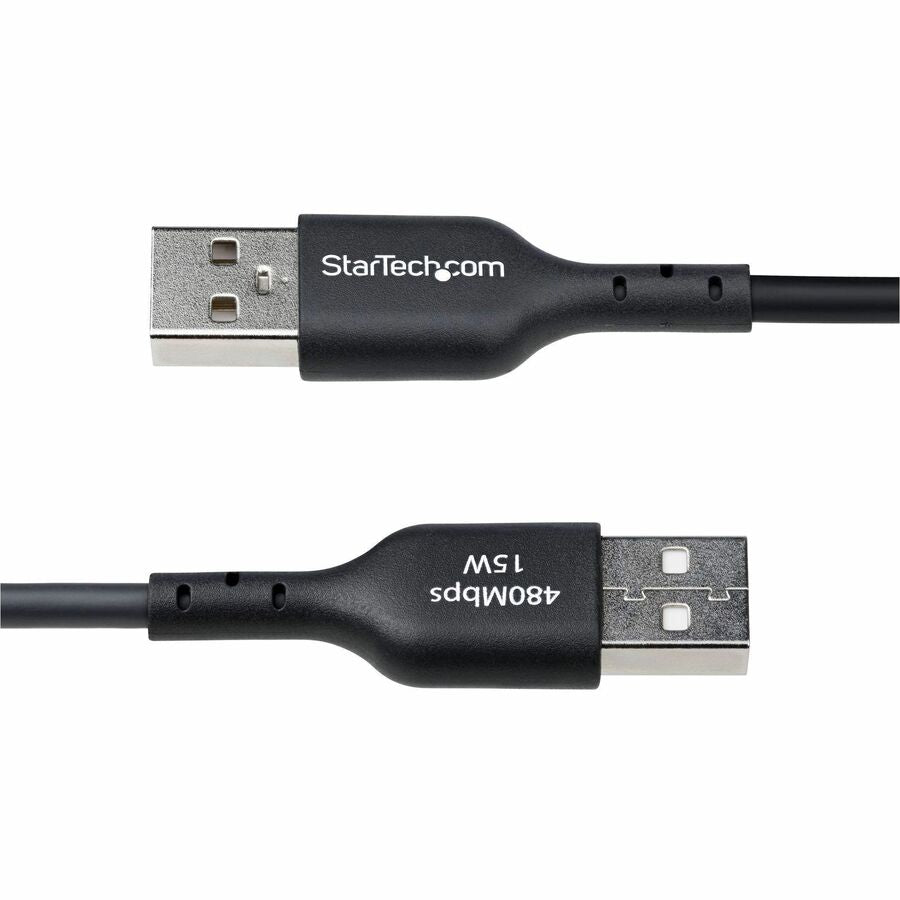 Alternate-Image3 Image for StarTech.com 1ft (30cm) USB-A to USB-C Charging Cable, Charge & Sync, 3A, USB 2.0, TPE Jacket - Black USB Charging Cord