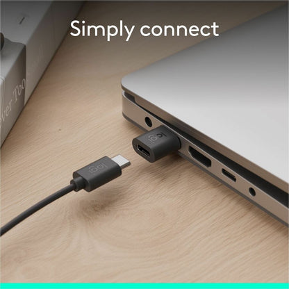 Alternate-Image1 Image for Logi USB-A to USB-C Adaptor, USB adaptor, graphite