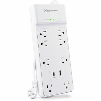 Alternate-Image5 Image for CyberPower P806UC15 Home and Office 8 - Outlet Surge Protector with 2400 J Surge Suppression