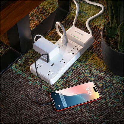 Alternate-Image6 Image for CyberPower P806UC15 Home and Office 8 - Outlet Surge Protector with 2400 J Surge Suppression