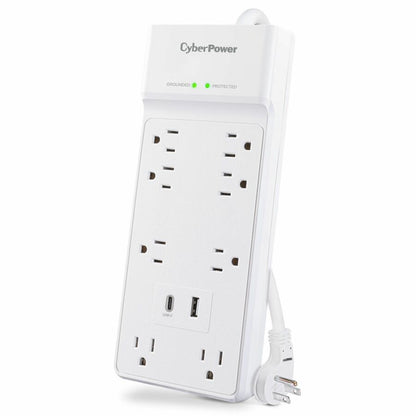 Alternate-Image4 Image for CyberPower P806UC15 Home and Office 8 - Outlet Surge Protector with 2400 J Surge Suppression