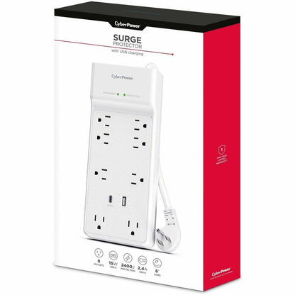 Alternate-Image8 Image for CyberPower P806UC15 Home and Office 8 - Outlet Surge Protector with 2400 J Surge Suppression