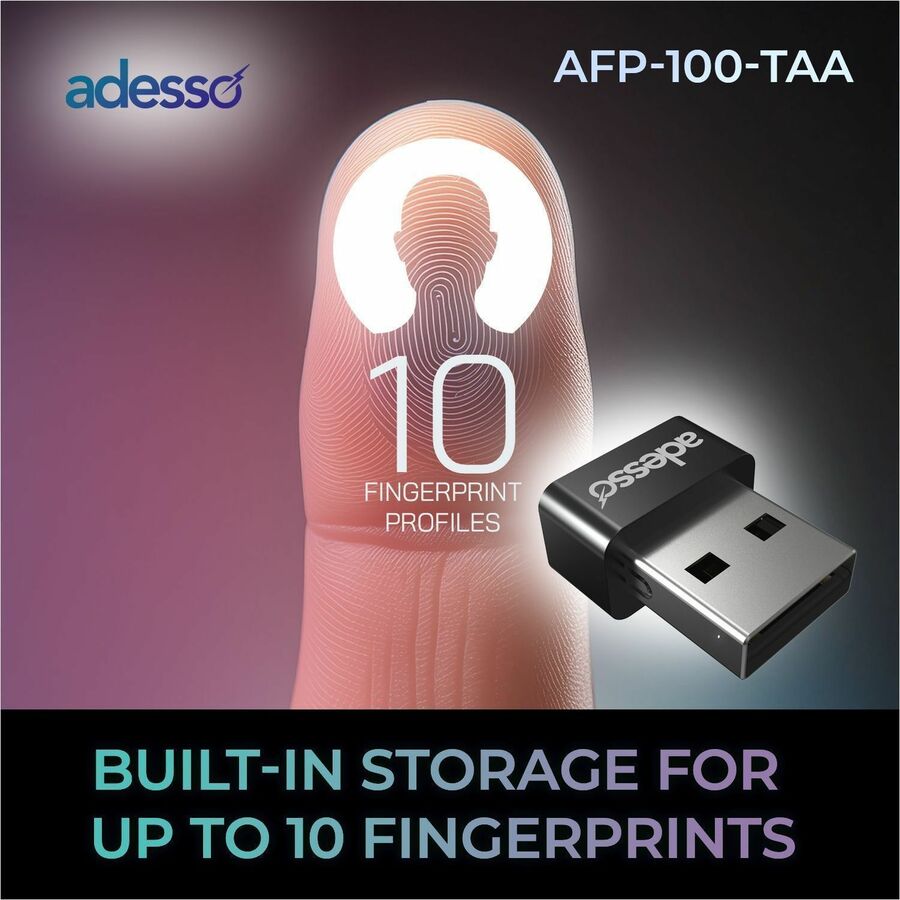 Alternate-Image8 Image for Adesso AFP-100-TAA Fingerprint Reader