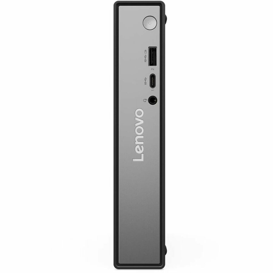 Front Image for Lenovo ThinkCentre neo 50q QC 13C8000YUS Desktop Computer - Qualcomm Snapdragon X X1-26-100 - 16 GB - 256 GB SSD - Tiny - Eclipse Black