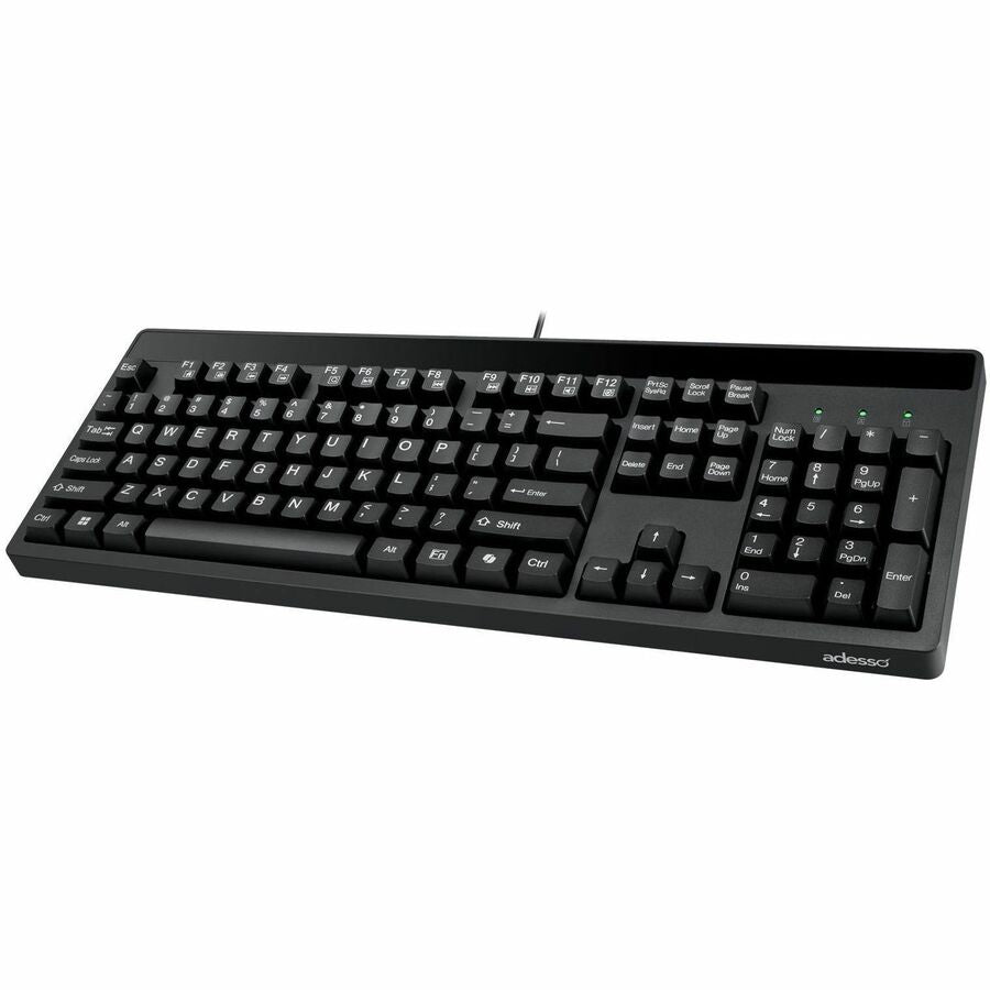 Left Image for Adesso EasyTouch 130 Full Sized Wired Mechanical Keyboard With CoPilot AI Hotkey