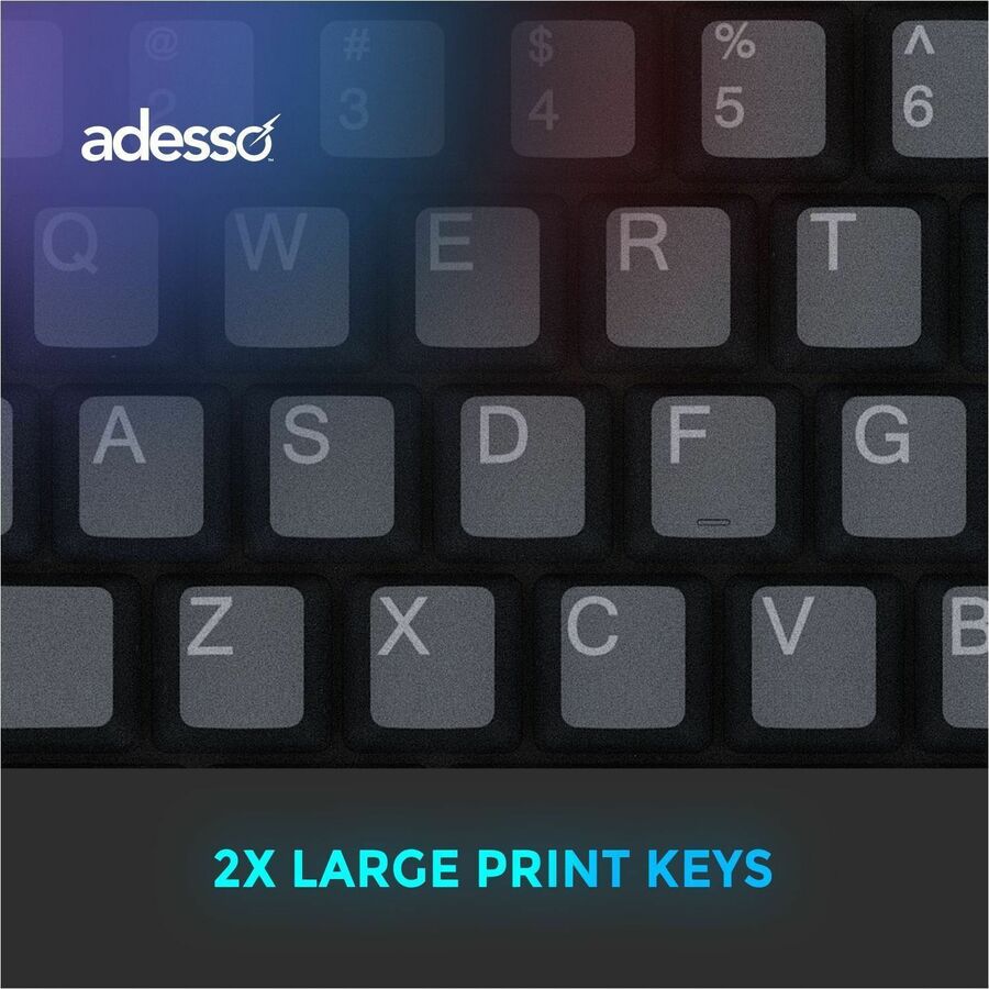 Alternate-Image3 Image for Adesso EasyTouch 130 Full Sized Wired Mechanical Keyboard With CoPilot AI Hotkey