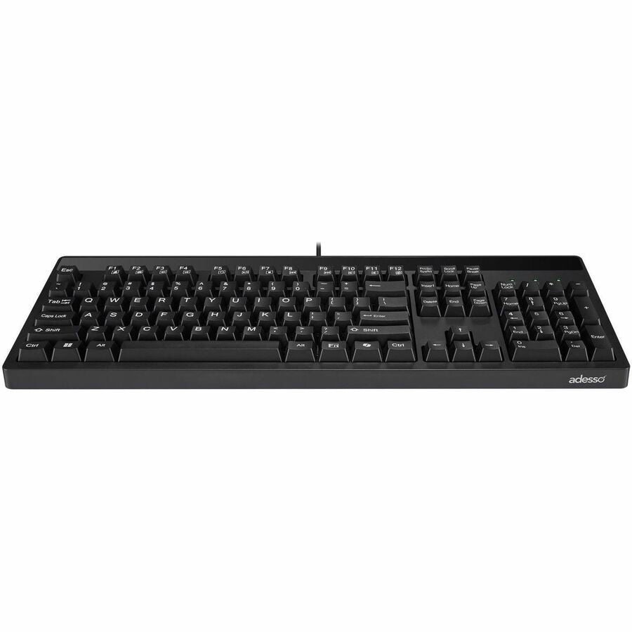 Front Image for Adesso EasyTouch 130 Full Sized Wired Mechanical Keyboard With CoPilot AI Hotkey