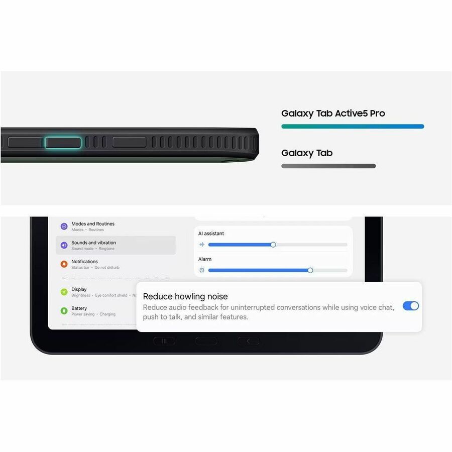 Alternate-Image10 Image for Samsung Galaxy Tab Active5 Pro 5G Enterprise Edition Rugged Tablet - 10.1" WUXGA - Qualcomm SM7635 Snapdragon 7s Gen 3 (4 nm) Octa-core - 8 GB - 256 GB Storage - 5G - Green