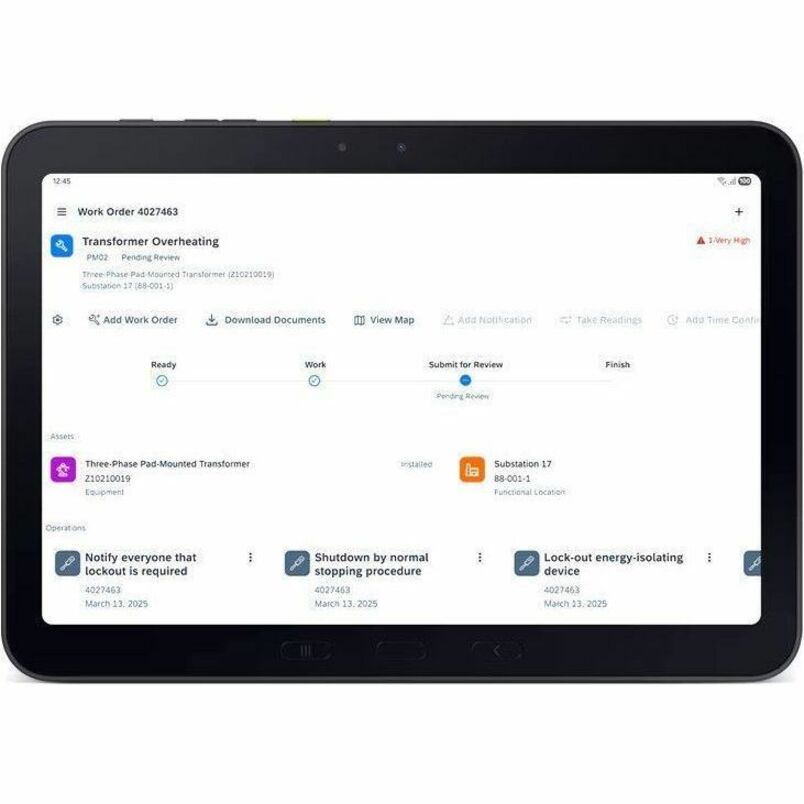 Front Image for Samsung Galaxy Tab Active5 Pro 5G Enterprise Edition Rugged Tablet - 10.1" WUXGA - Qualcomm SM7635 Snapdragon 7s Gen 3 (4 nm) Octa-core - 8 GB - 256 GB Storage - 5G - Green