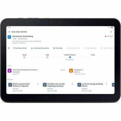 Front Image for Samsung Galaxy Tab Active5 Pro 5G Enterprise Edition Rugged Tablet - 10.1" WUXGA - Qualcomm SM7635 Snapdragon 7s Gen 3 (4 nm) Octa-core - 8 GB - 256 GB Storage - 5G - Green