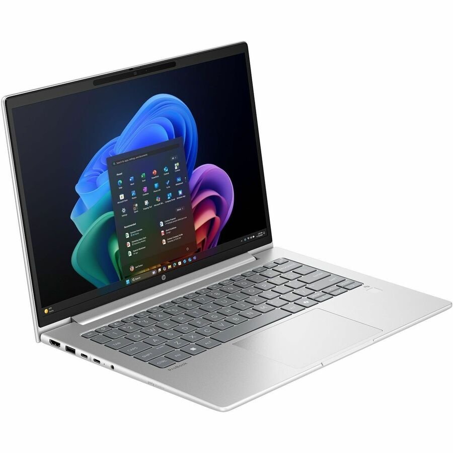 Right Image for HP ProBook 4 G1q 14" Copilot+ PC Notebook - WUXGA - 60 Hz - Qualcomm Snapdragon X X1-26-100 - 16 GB - 512 GB PCIe NVMe SSD - English Keyboard - Pike Silver
