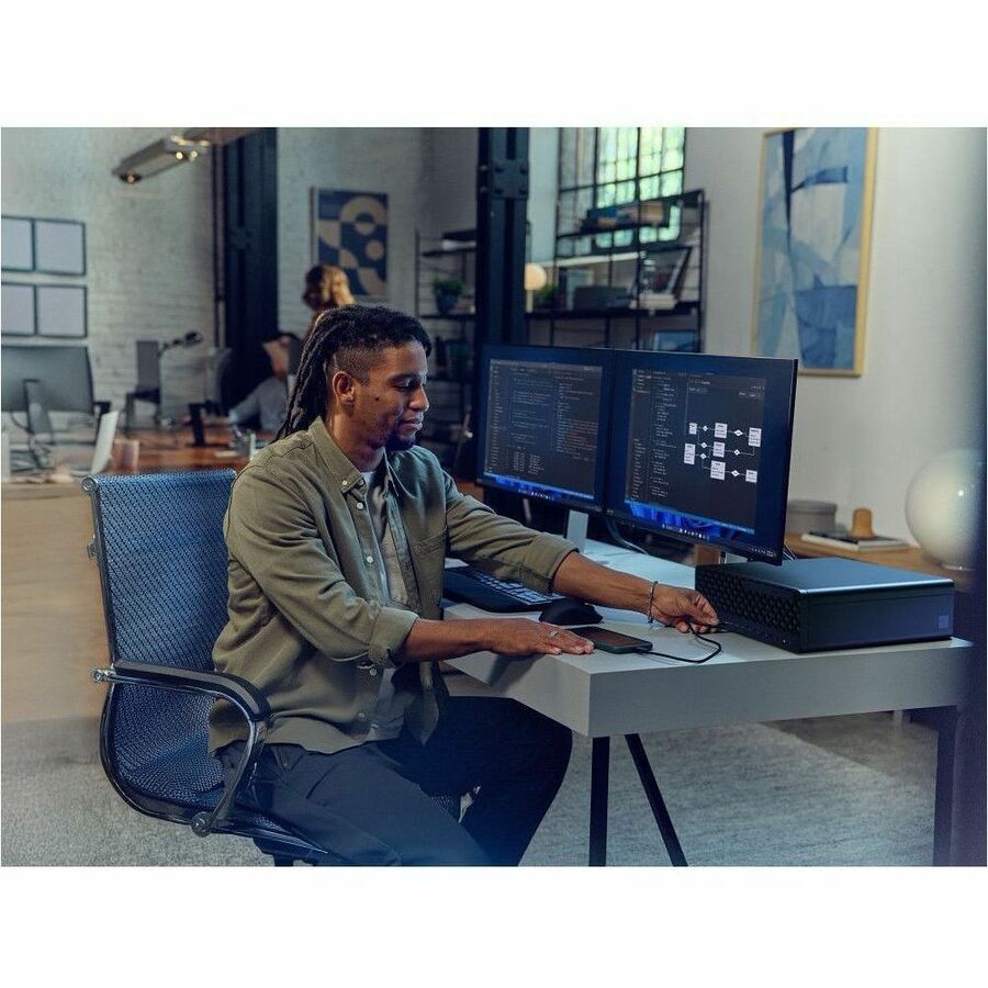 Life-Style Image for HP EliteDesk 8 G1i Desktop Computer - Intel Core Ultra 9 285 - vPro Technology - 64 GB - 1 TB SSD - Small Form Factor - Jack Black - Smart Buy
