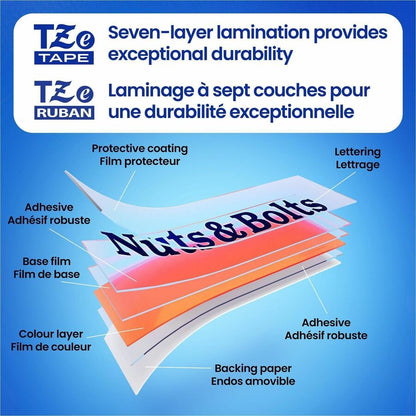 Alternate-Image6 Image for Brother Genuine P-touch TZe731 BK on GRN Label Tape, Laminated, 12mmX8m