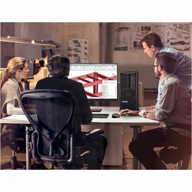 Life-Style Image for Lenovo ThinkStation P3 Gen 2 30HT004YUS Workstation - 1 x Intel Core Ultra 5 2nd Gen 235 - vPro Technology - 32 GB - 512 GB SSD - Tower
